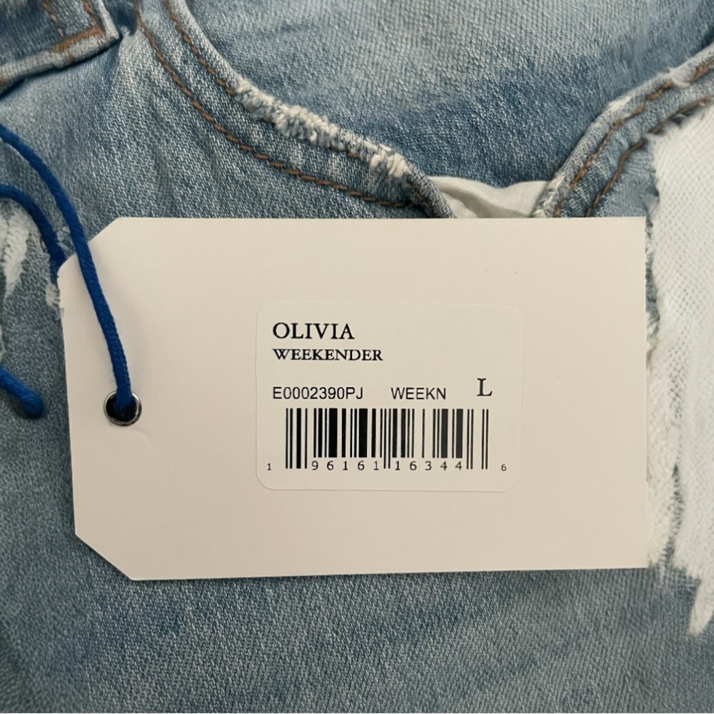 Eunina Olivia Ultra High Rise Mom Denim Shorts - Picture 2 of 4